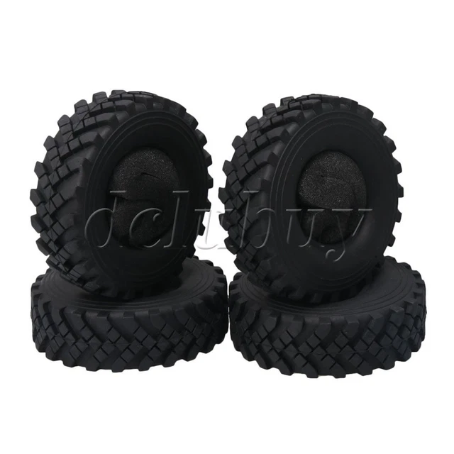 4pcs RC Rock Crawler Soft Rubber Tires OD 130mm for RC1:10 2.2in Wheel Rims