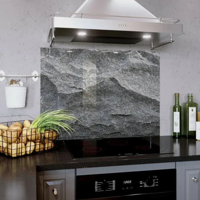 Glass Splashback Kitchen Cooker Panel ANY SIZE Granite Stone Abstract 1106