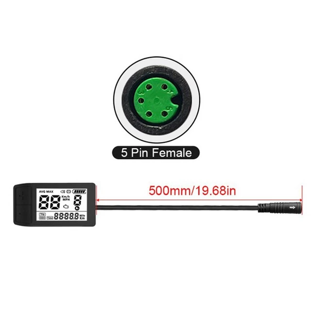 E-bike Display Electric Bike Compatible with BAFANG BBS01 BBS02 BBS-HD 1000W Middle Motor Waterproof Display with 0-5 PAS UART Protocol