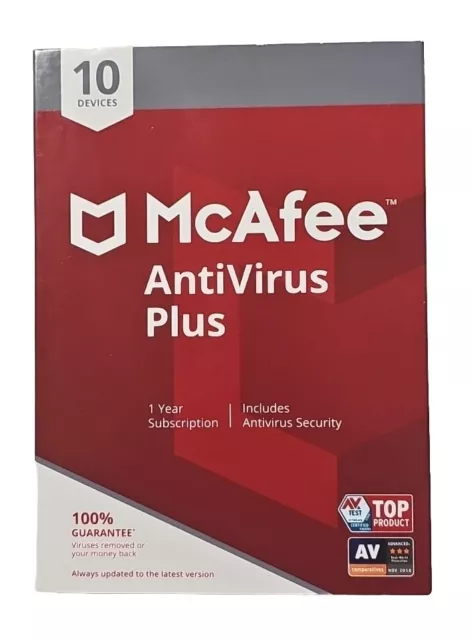 McAfee AntiVirus Plus 10 dispositivos nuevo sellado