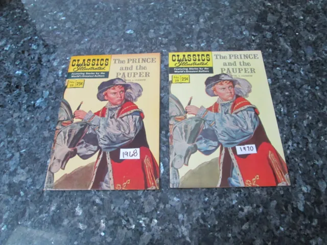 Classics Illustrated #29 The Prince & The Pauper Comic Book 1968 & 1970