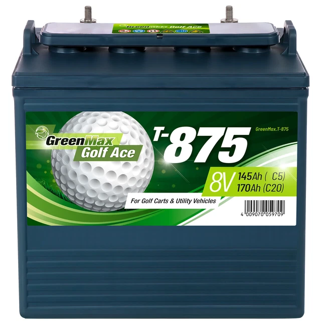 GreenMax Golf Ace T-875  8V 170Ah Golf Cart und Utility Vehicle Batterie