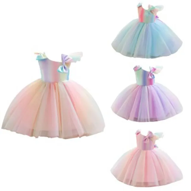 Toddlers Baby Girls Princess Dress Communion Birthday Party Tutu Dresses Gowns