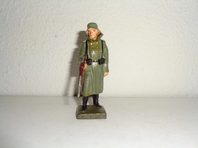 Lineol 7cm German Sentry in Overcoat Elastolin Lineol 7cm German Sentry in Overcoat Elastolin