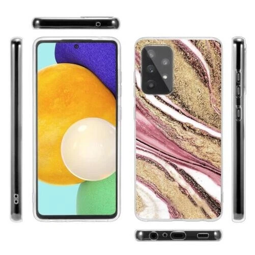 Coque pour Samsung Galaxy A52 A52s 5G Étui Marbre Téléphone Portable en Silicone 4