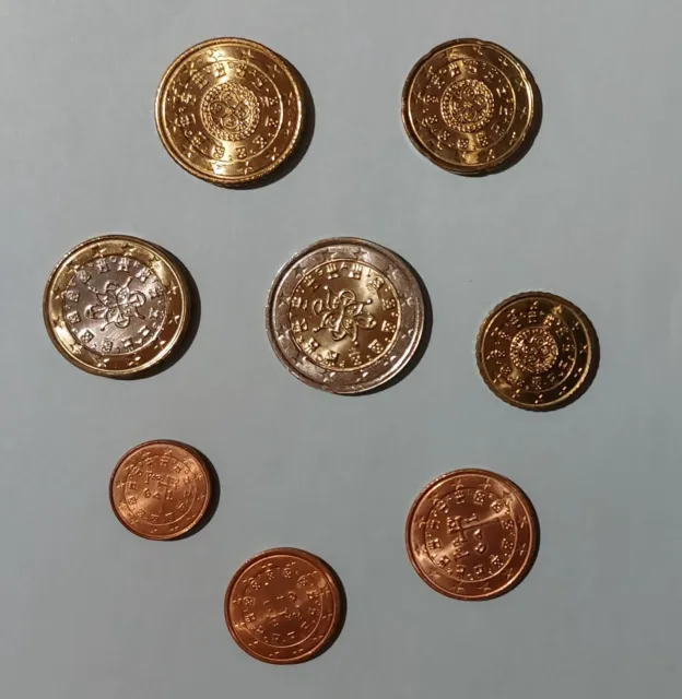 PORTUGAL - Série 2002 Complète - 8 pièces de 1 cent à 2 euro  Neuve