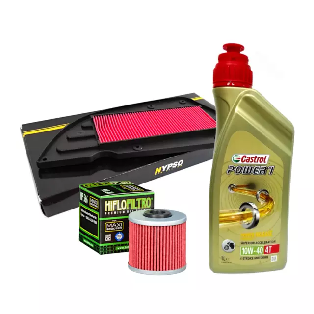 Tagliando Kymco K-Xct 300 Ie 2012/2016 Kit Castrol Power1 10W40 Filtro Olio Aria