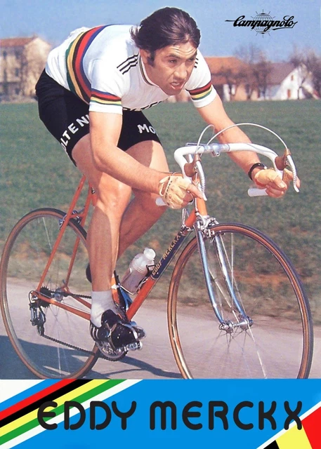 Eddy Merckx Molteni Team Iconic Wall Poster A4 Campagnolo Record Super C