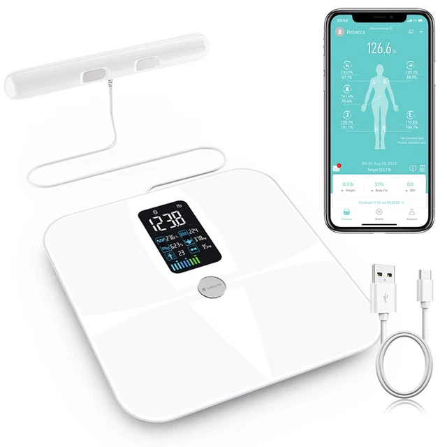 8 ELECTRODE SMART Body Fat Scale Full Body Sensor Body Composition ...