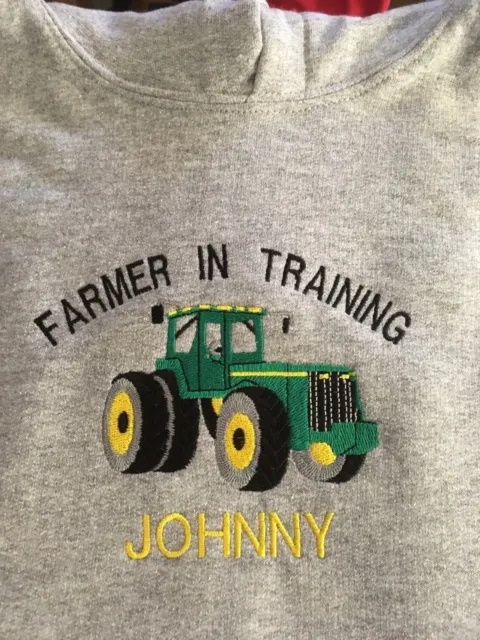 Childs/kids/Boy/Girl Tractor/Farmer Personalised Hoody