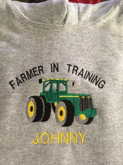 Personalised Tractor Childs/kids/Boy/Girl Personalised Hoody.  Xmas/Gift idea