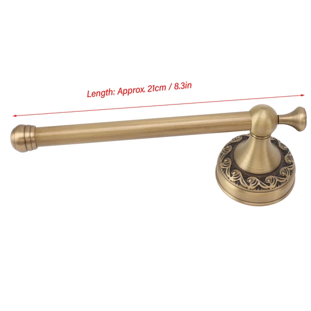 Brass Toilet Paper Holder Antique Vintage Wall Mount Tissue Roll Bar AC