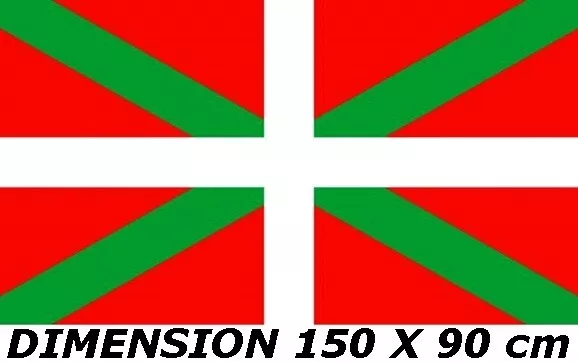 Country Flag Basque Euskal Herria Ikurriña 59 1/8X35 3/8in Pavilion Ensign