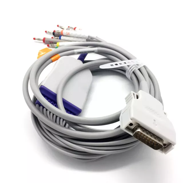 10Leads 15pin ECG AHA Cable Compatible Mortara ELI 250 ELI150 Banana4.0 AHA/IEC