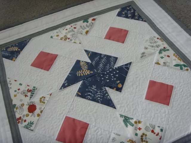 Handmad Patchwork Quilted Table Topper -20"