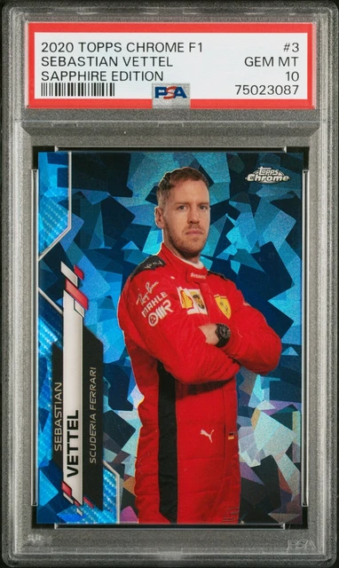 2020 TOPPS CHROME Sapphire F1 #3 Sebastian Vettel Rc Gold