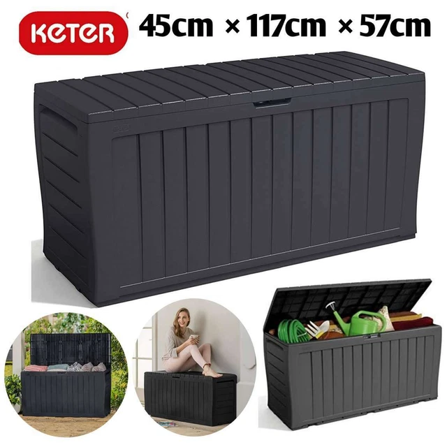 KETER XL LARGE Storage Shed Garden Outside Box Bin Tool Store Lockable