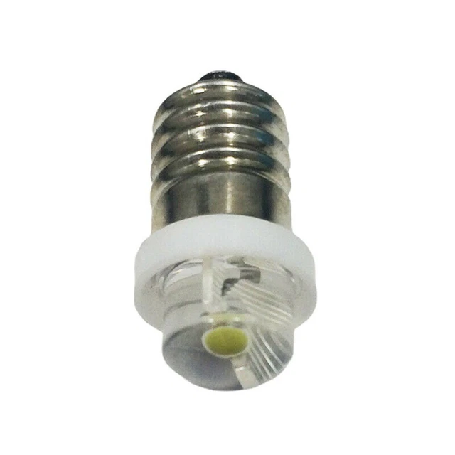 Durable and Practical 3/45/6V 05W LED E10 Replacement Bulb for Flashlight Torch