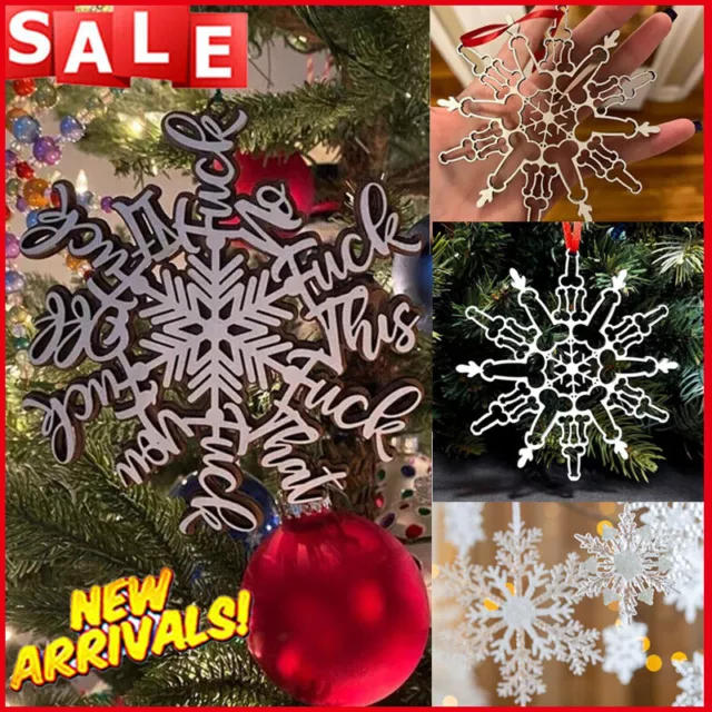 Christmas Funny Penis Snowflakes Pendant Car Tree Hanging Decor Ornament Gift