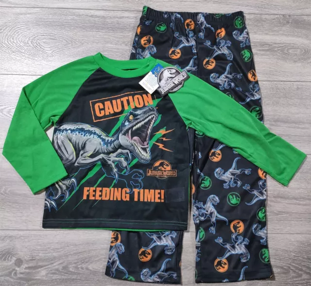Jurassic Park Pajamas Boys Medium Size 8 Dinosaur Jurassic World PJ Shirt Pants