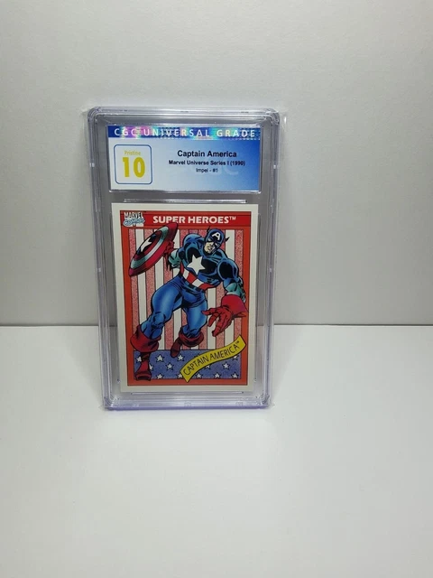 1990 Marvel Universe Captain America #1 SUPER HEROE AVENGER pristine 10 cgc USA