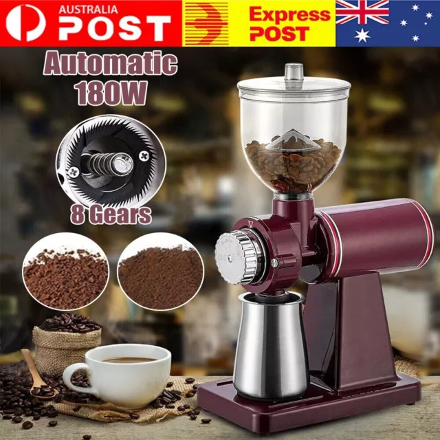 Electric Coffee Grinder Stainless Steel Automatic Burr Mill Espresso Bean Grind