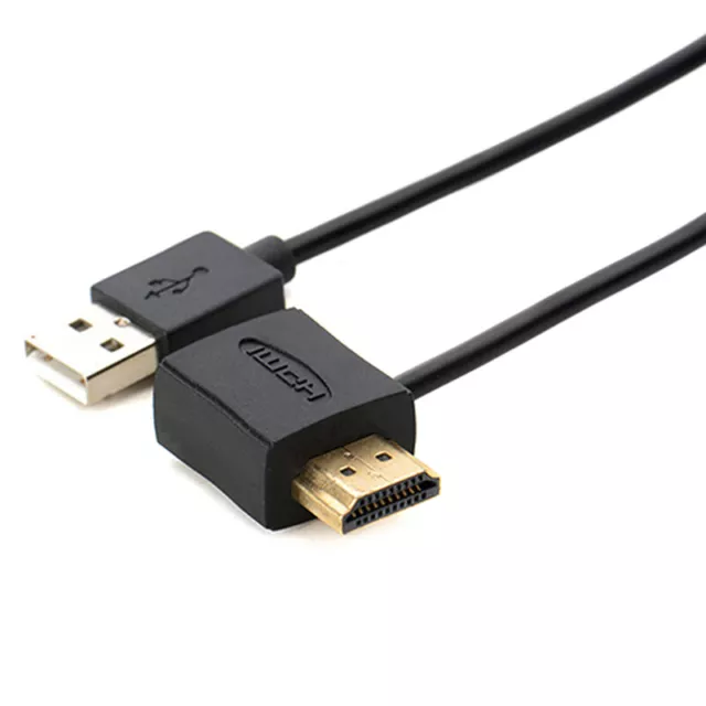 50CM USB 2.0 HDMI Male To Female Adapter Extender Power Connector Cable ZE-wf