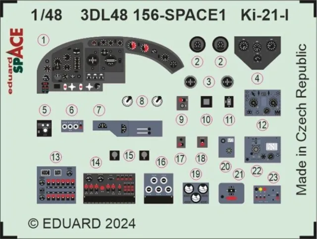 Eduard Accessories 3DL48156 - 1:48 Ki-21-I Espace 1/48 Icm - Neuf