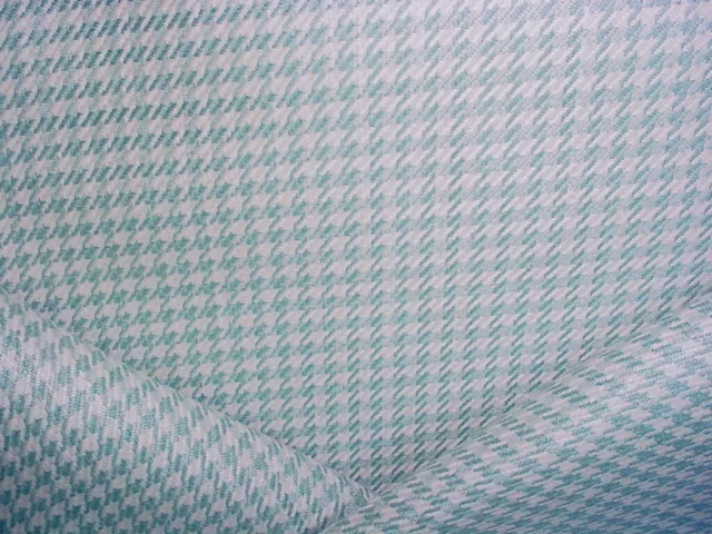6-5/8Y Ralph Lauren Aqua Blue Soft White Houndstooth Upholstery Fabric