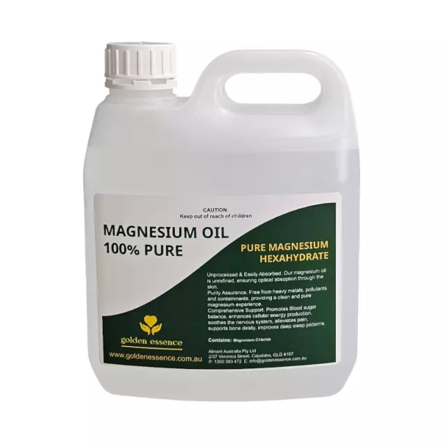 Pure Natural & Unscented Magnesium Oil. 2L Eco-Friendly Refill for Muscle Relief