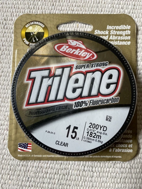 Lot Of 8 Berkley Trilene 100% Fluorocarbon Line 15lb Test 200yd Lot Of 8 Berkley Trilene 100% Fluorocarbon Line 15lb Test 200yd