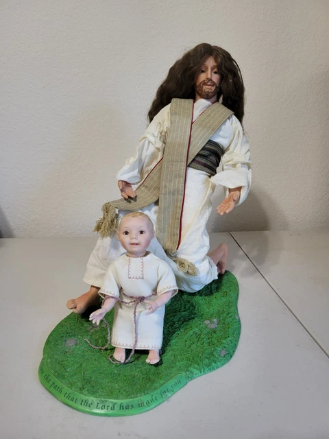 ASHTON DRAKE "HE SHOWS THE WAY" JESUS "TRUST IN THE LORD COLLECTION" with child ASHTON DRAKE "HE SHOWS THE WAY" JESUS "TRUST IN THE LORD COLLECTION" with child