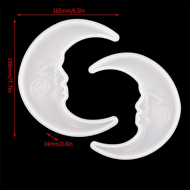 Sonne Mond Spiegel Wand Ornament Silikonform DIY Sonnenbrillen Schmuck Harz Tool 2
