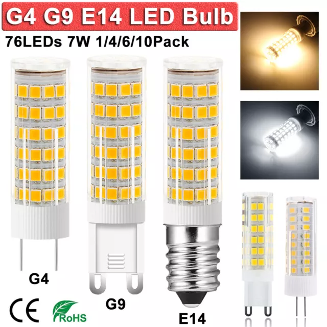 G9 E14 G4 LED Glühbirne Leuchtmittel 60W Ersatz Halogen Birne Lampe Licht 7W DE