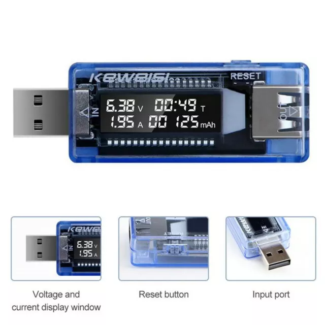 USB-Voltmeter Tester Kapazitätstester Leistungsmesser Leistungsprüfung Reparatur