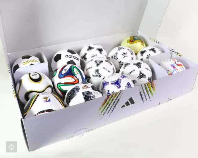 NEW Adidas FIFA 2022 World Cup Historical 14 pc Mini Soccer Ball Collectors Set