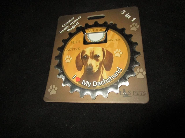 Dachshund Dog Coaster Magnet Bottle Opener Bottle Ninjas Magnetic New