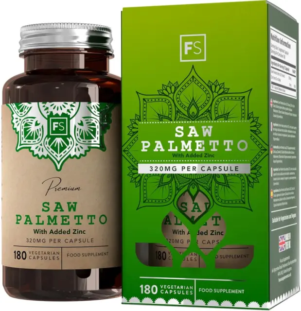 FS Saw Palmetto | 180 Serenoa Repens Capsule - Palmetto 320Mg Con Zinco 15Mg | A