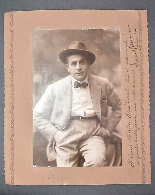 dedica a Aldo Borelli 1924 Firenze attore TEATRO Fotografia ARMANDO FALCONI 