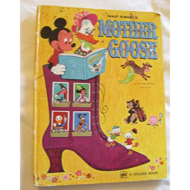 Vintage 1972 Walt Disney's Mother Goose- Big Golden Book
