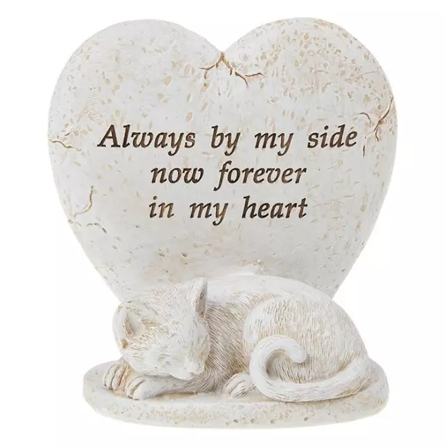 Gato Mascota Conmemorativo Corazón Lápida Ornamento 11cm x 11.5cm