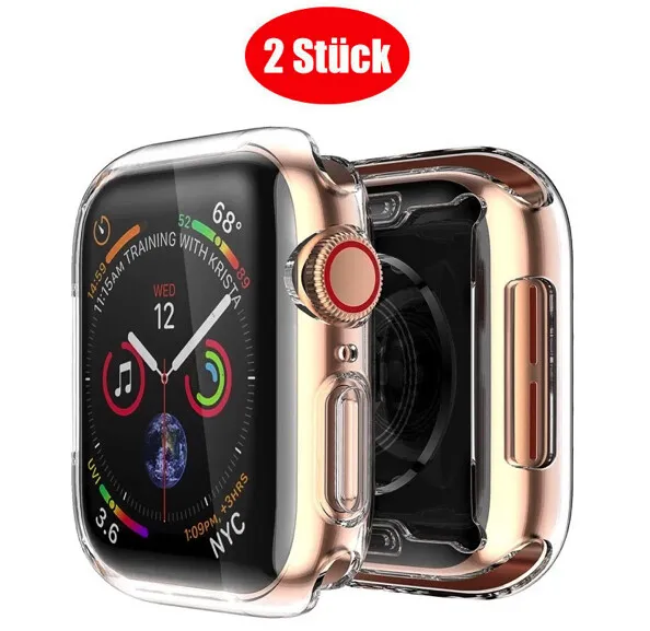 2x Apple Watch Serie 1-8 38/40/41/42/44/45/49 Hülle Case Display Schutz Bumper