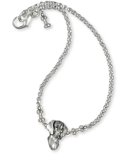 Great Dane Jewelry Sterling Silver Handmade Great Dane Bracelet  GD16H-BR