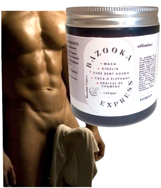 Crème Bazooka Bangala 3 En 1 Raffermissante Pour Pénis - 300 Ml, Volume Et Tonifiant