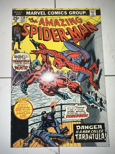 Amazing Spider-Man #134 FN FINE 6.0 1st Tarantula 2nd Punisher Cameo Mid Grade