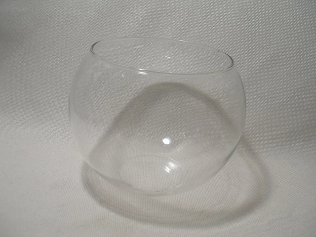 Fish Bowl Round Clear Glass Tank Ball Bowl 6.5" Height Circumference 25"