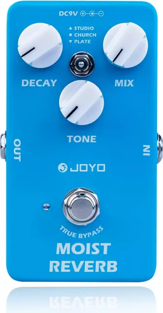 Joyo Hall Effektpedal digitales Gitarrenpedal mit 3 Hall-Effekten (Studio, Chu