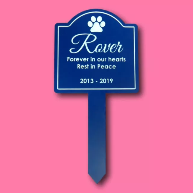 Personalised Memorial Plaque Engraved Stake Waterproof Pet Memorial Grave Marker