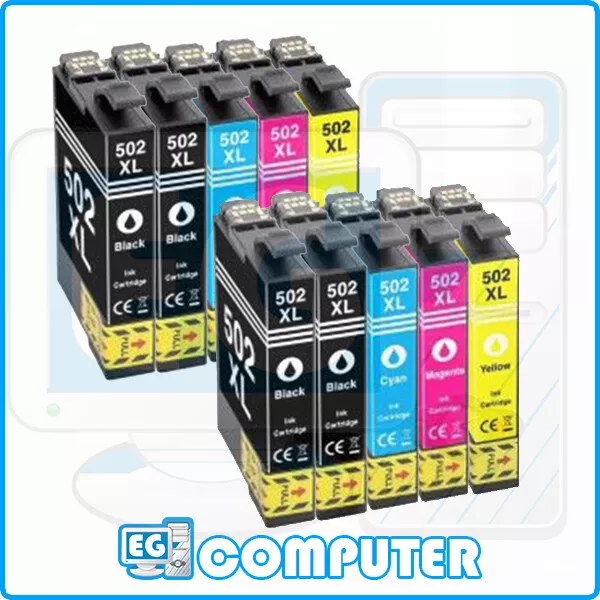 KIT 10 CARTUCCE PER EPSON COMPATIBILI T502XL WorkForce WF-2860DWF WF-2865DWF