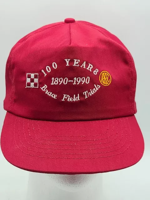 VINTAGE AKC American Kennel Club 100 Years Brace Field Trials Snapback Hat, USA